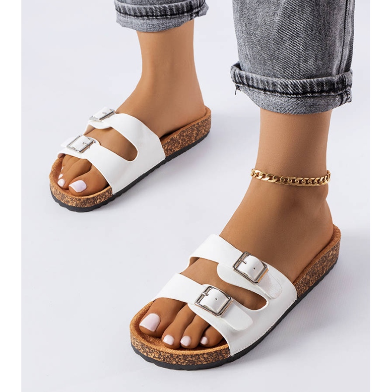 Cincinna natikače potplata od bijelog pluta bijela 1