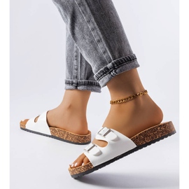 Cincinna natikače potplata od bijelog pluta bijela 2