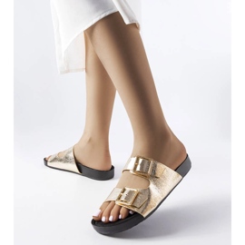 Norcross zlatno lakirane navlake s kopčama zlatni 1