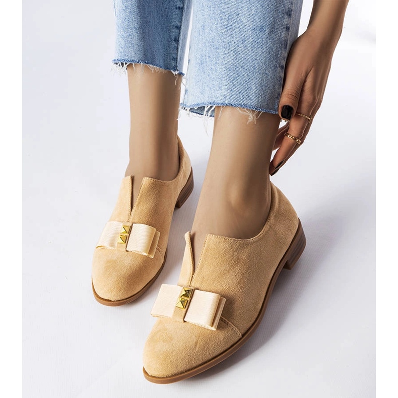 Bež brogovi s mašnom od Poplar 1