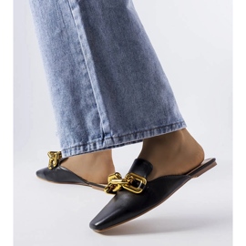 Crne natikače s Hickory lancem crno 1