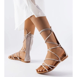 Sive sandale s visokim vezanjem iz Heliporta siva 1