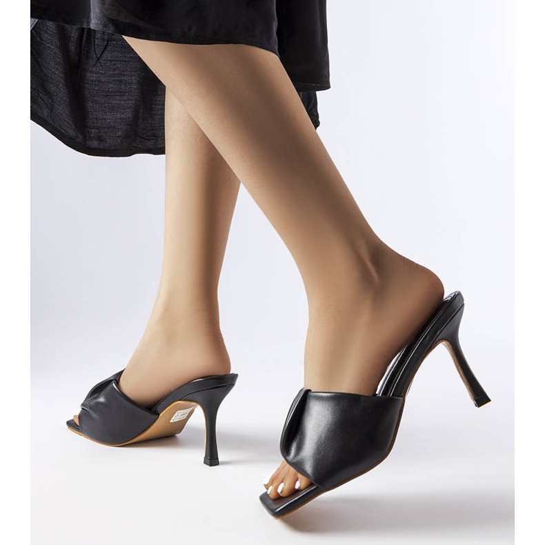 Crne elegantne japanke na Birch iglu crna 1