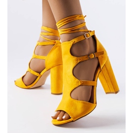 Hannahine žute blok sandale žuta boja 1