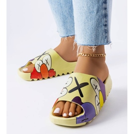 Zelene papuče s printom zelena 1