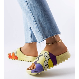 Zelene papuče s printom zelena 2