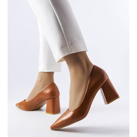 Fanchon smeđe cipele na visoku petu smeđa 1