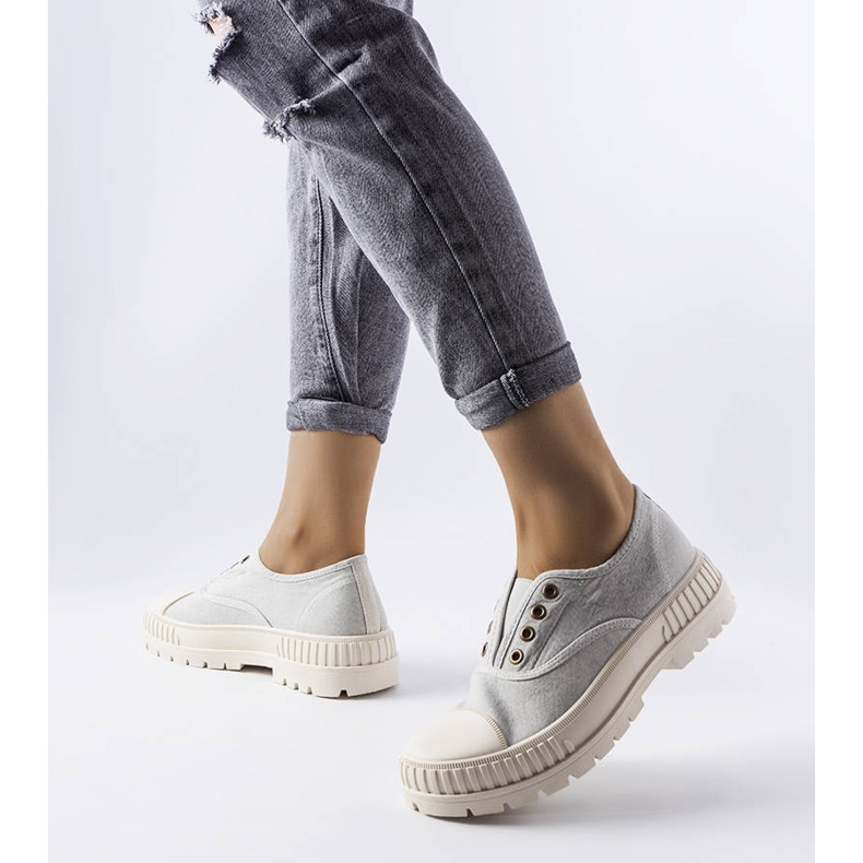 Walton sive elastične tenisice siva 1