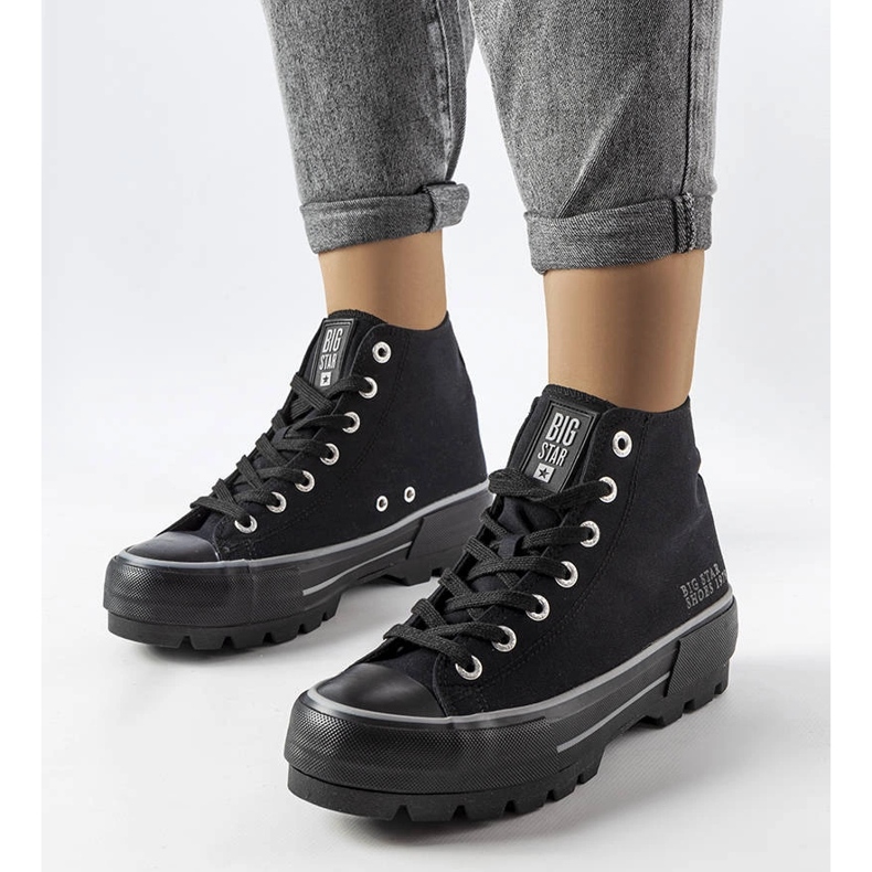 Crne gležnjače Big Star LL274155 crna 1