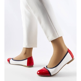 Bijele i crvene balerinke iz Salmonsa bijela 2