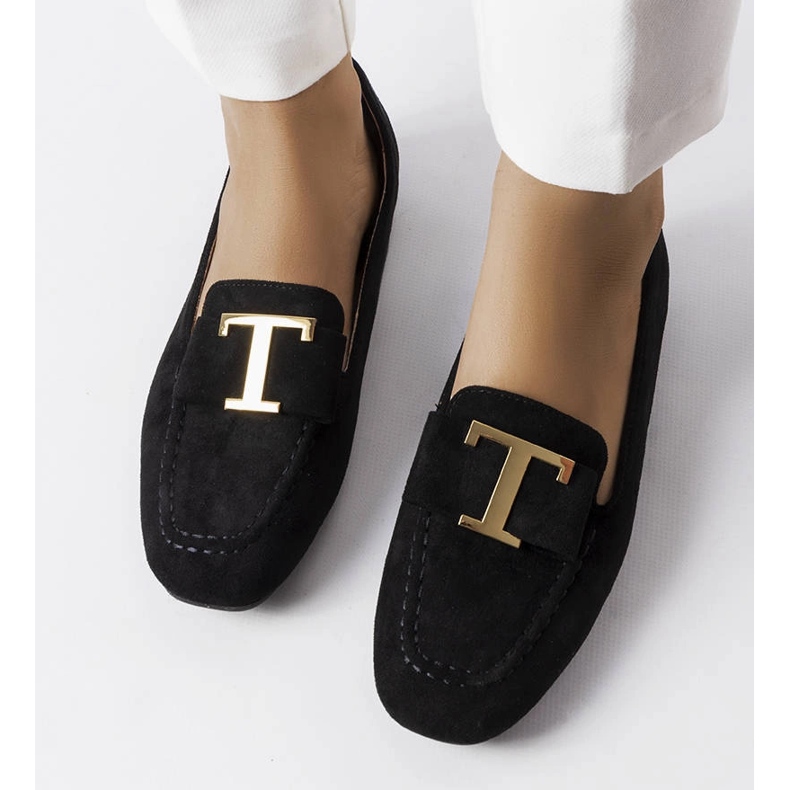 Crne mokasine od eko antilop kože iz Adélaïde crna 1