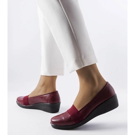 Bordo cipele na wedges od Bisson crvena 1