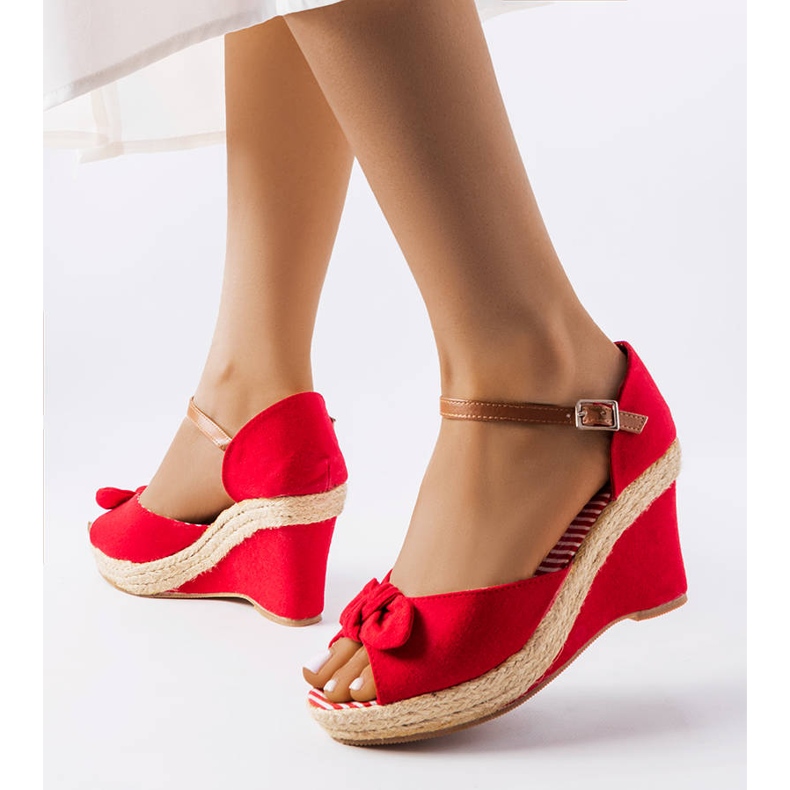 Crvene wedge espadrile iz Fayme crvena 1