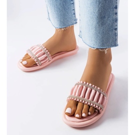 Roze sandale sa cirkonima iz Anapora ružičasta 1