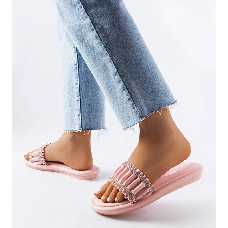 Roze sandale sa cirkonima iz Anapora ružičasta 2