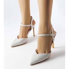 Gallia srebrne sjajne štikle srebro 1