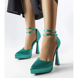 Dallas zelene cipele s visokom petom zelena 1