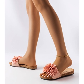 Ružičaste papuče ukrašene Farland cvjetovima ružičasta 2