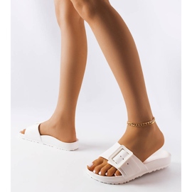 Bijeli gumeni klizači s Nelm kopčom bijela 1