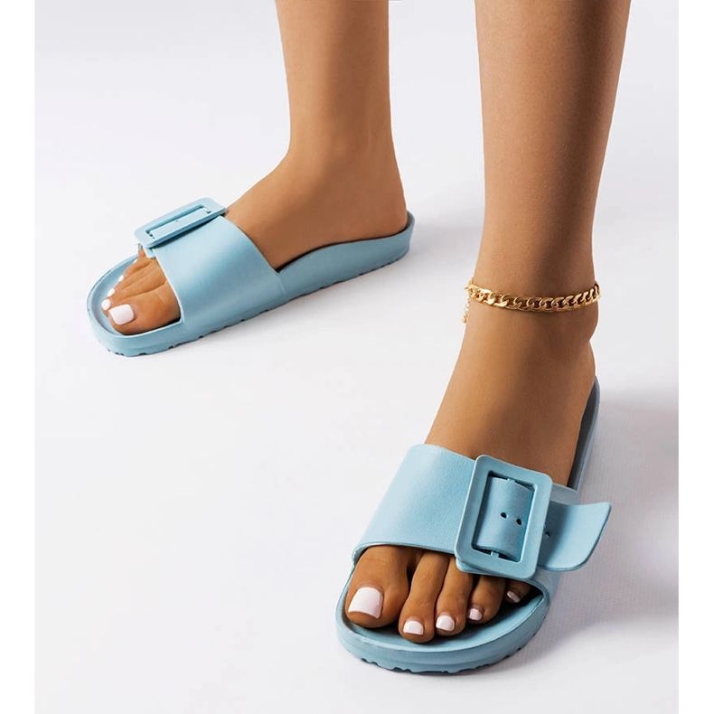 Plave gumene klizače s kopčom iz Nelma plava 1