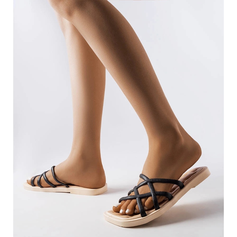 Crne gumene tobogane od Pearlmana crna 1