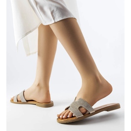 Srebrne tobogane s kožnim umetkom Lazure srebro 2