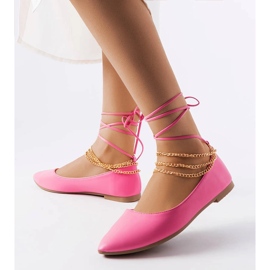 Roze balerinke s ukrasnom kopčom iz Donata ružičasta 1