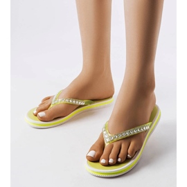 Neonsko zelene japanke sa kamenčićima iz Patriera zelena 1