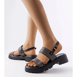 Crne sandale ukrašene Biloxi mlaznicama crna 1