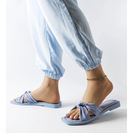 Pride plave papuče od eko antilop kože plava 2