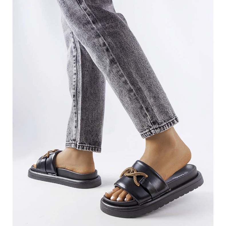 Crne sandale s platformom iz Frédérique crna 2