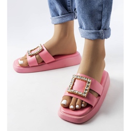 Fusbert klizači s ružičastim kamenčićima ružičasta 1