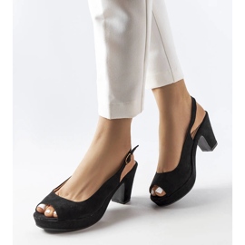 Crne blok sandale iz Dionne crno 1