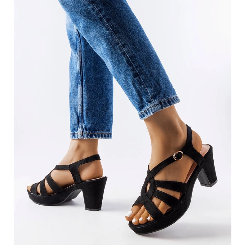 Inna Monjeau crne stiletto sandale crna 1