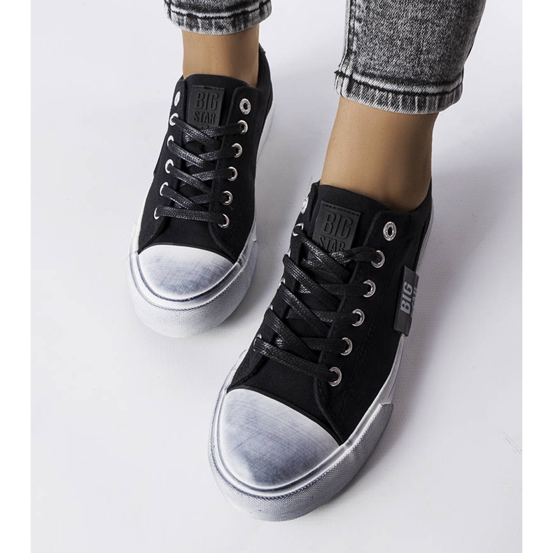 Crne tenisice s abrazijama Big Star JJ274354 crna 2