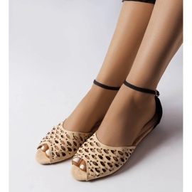 Bež otvorene sandale sa kamenčićima iz Avice 1