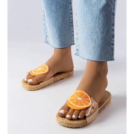 Prozirne papuče s Foddie ukrasom bezbojan 1