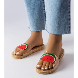 Prozirne papuče s Foddie ukrasom bezbojan 1