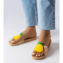 Prozirne papuče s Foddie ukrasom bezbojan 1