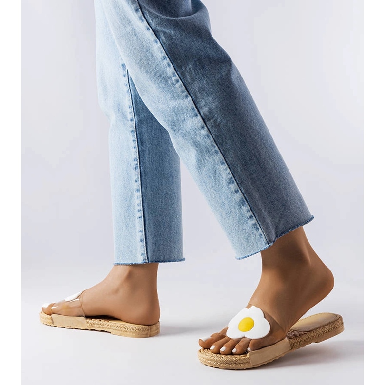 Prozirne papuče s Foddie ukrasom bezbojan 2