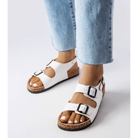 Bijele plutene sandale s kopčama Lee Cooper LCW-22-35-1160L bijela 1