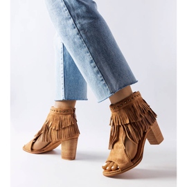 Latimer sandale s karamel resama smeđa 1