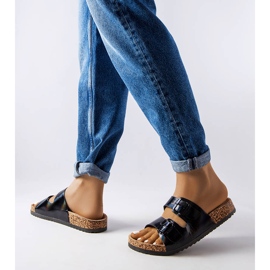 Klizači od crnog pluta s kopčama iz Lee Coopera LCW-22-35-1154L crna 2