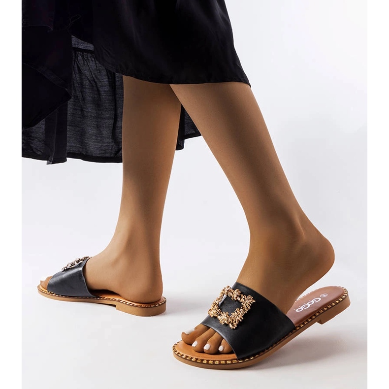 Miriamine crne ukrašene japanke crna 2