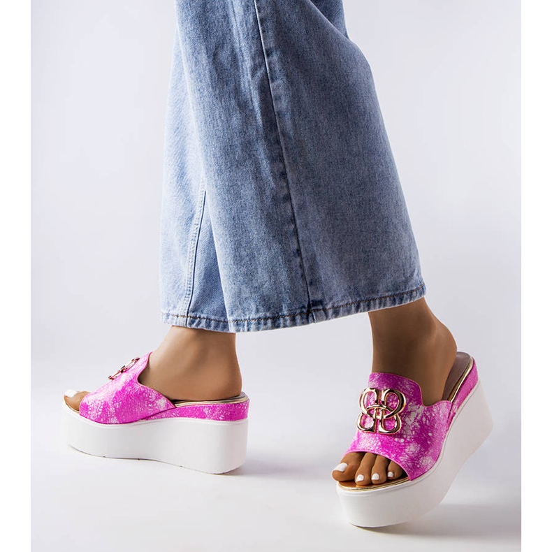 Havanna ružičaste sandale na klin ružičasta 1