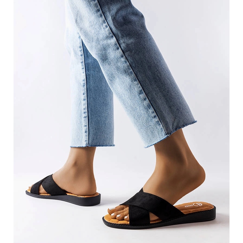 Crne papuče Tiana crno 2