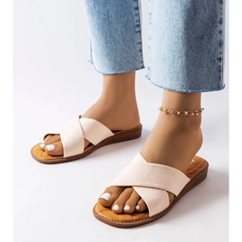 Inna Tiana bež papuče 1