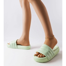 Inna Zelene papuče ukrašene Dorene prošivanjem zelena 2