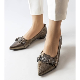 Srebrne cipele s niskom petom iz Siciliana siva 1