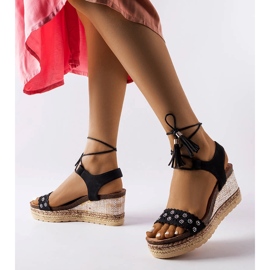 Tahoe crne wedge espadrile crna 1